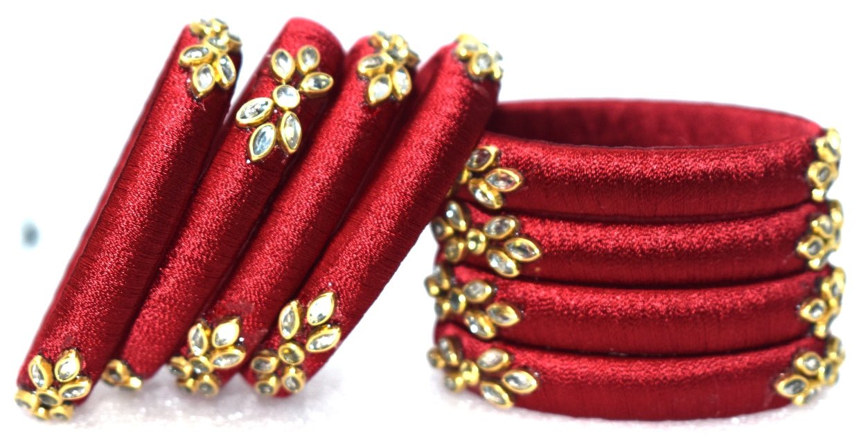 Silk thread bangles - Light blue - Nishkarsh the royal radiance