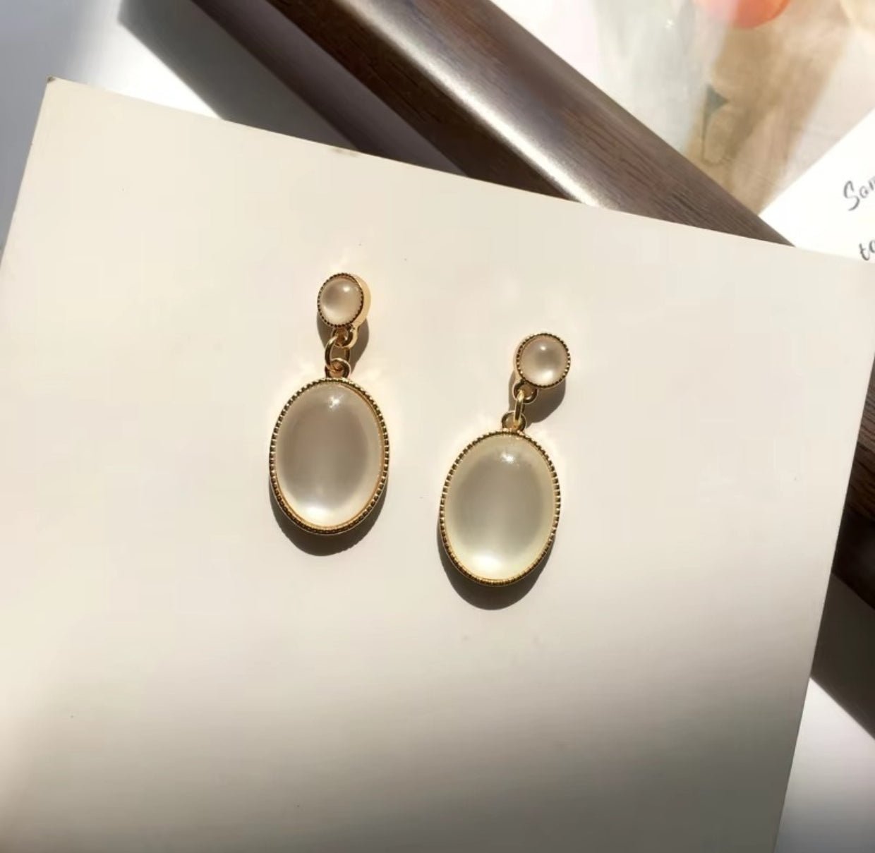 Geometric opal stud earrings - Nishkarsh the royal radiance