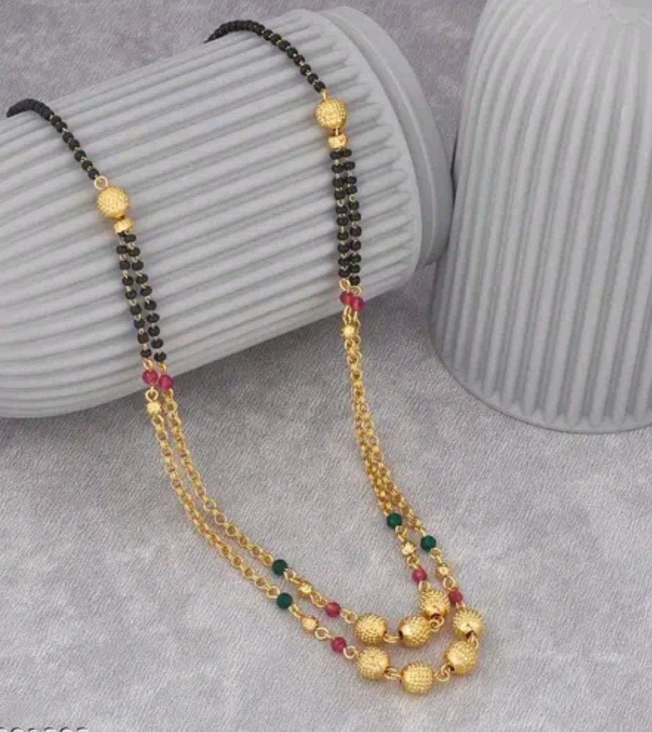 Gold plated mangalsutra,medium - Nishkarsh the royal radiance