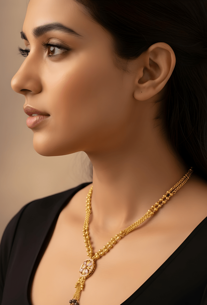 Gold plated necklace - Nishkarsh the royal radiance