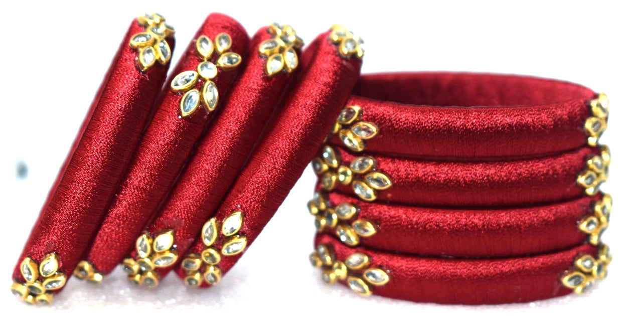 Silk thread bangles-Light blue - Nishkarsh the royal radiance