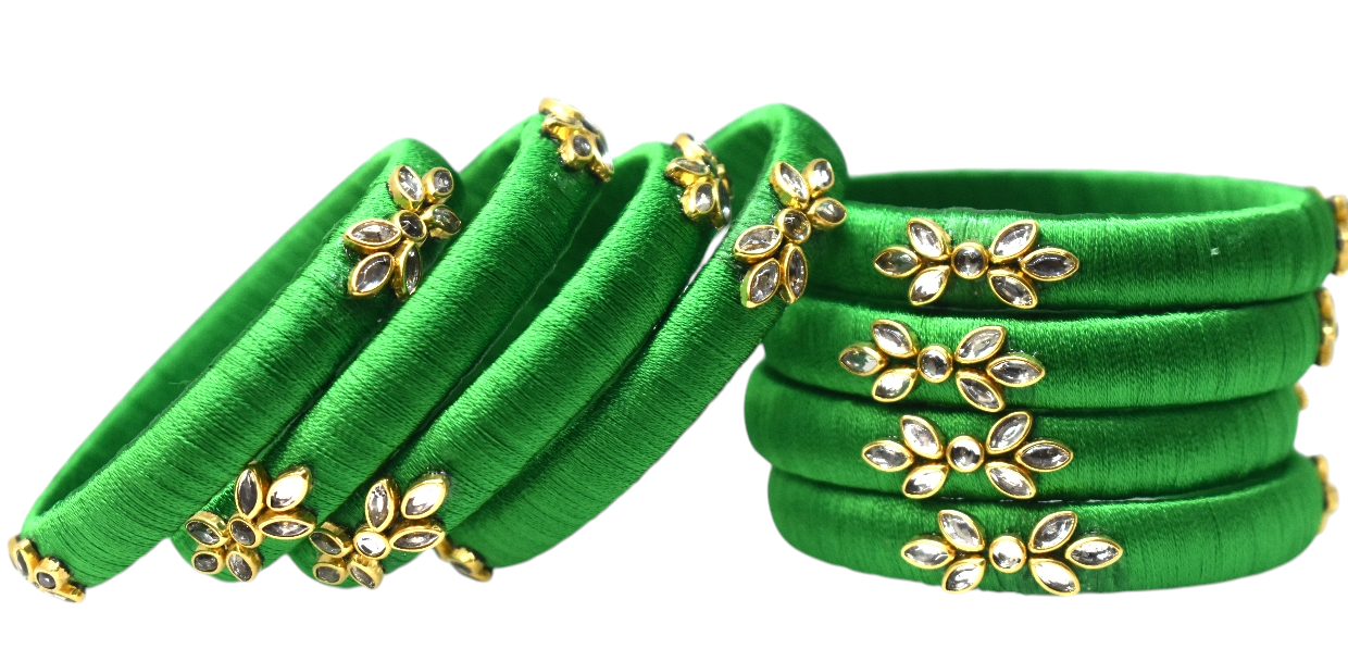 Silk thread bangles-Light blue - Nishkarsh the royal radiance