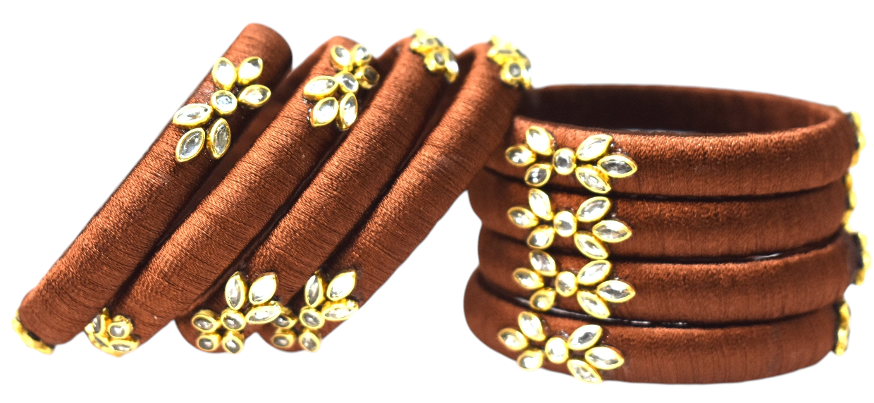 Silk thread bangles-Light blue - Nishkarsh the royal radiance