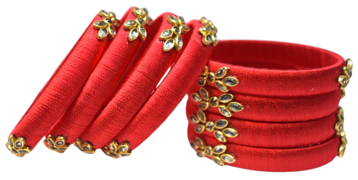 Silk thread bangles-Light blue - Nishkarsh the royal radiance