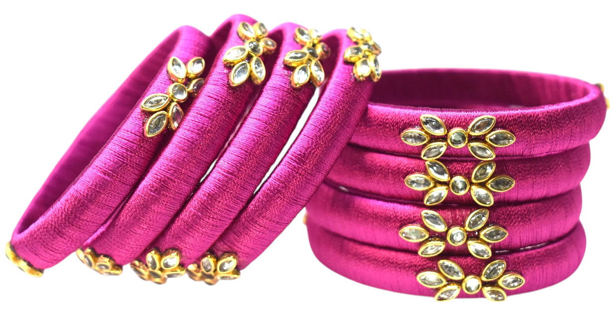 Silk thread bangles-Light blue - Nishkarsh the royal radiance