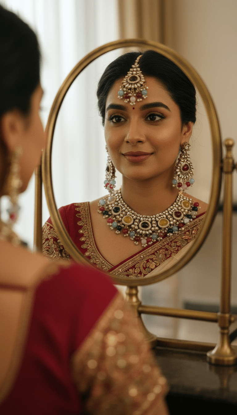 Kundan Multicolor Jewellery Set - Nishkarsh the royal radiance