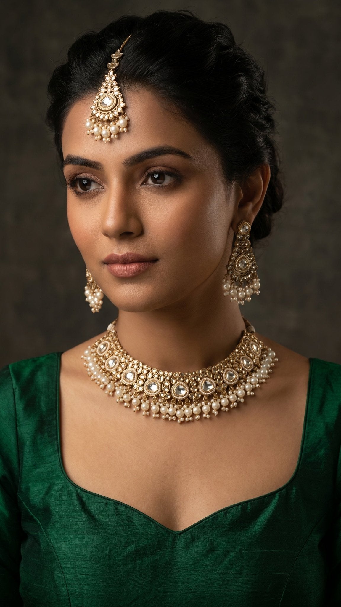White Kundan Jewellery Set - Nishkarsh the royal radiance