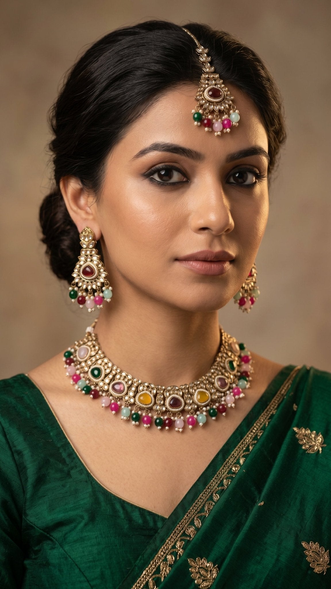 Kundan Multicolor Jewellery Set - Nishkarsh the royal radiance