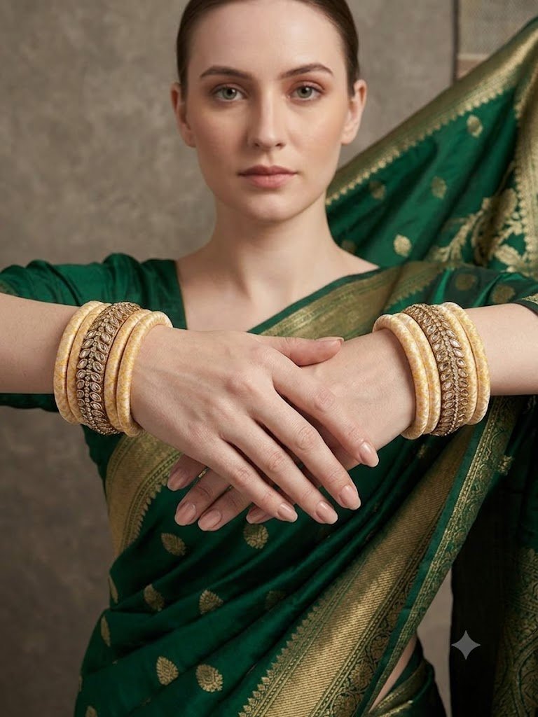 Hand painted silk thread bangles - Nishkarsh the royal radiance