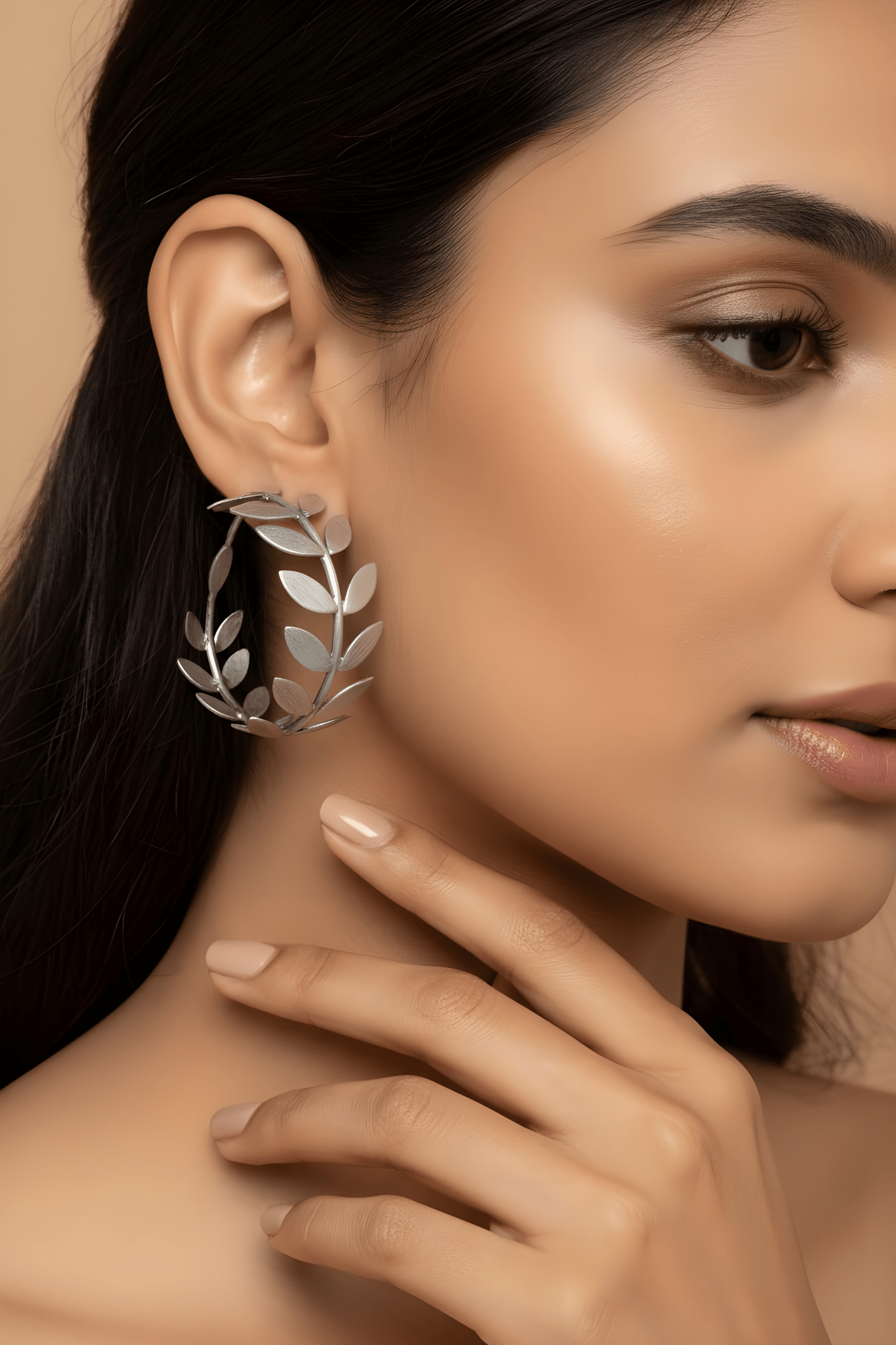 Monalisa Stone Oxidised Silver Replica Geometric floral Studs - Nishkarsh the royal radiance