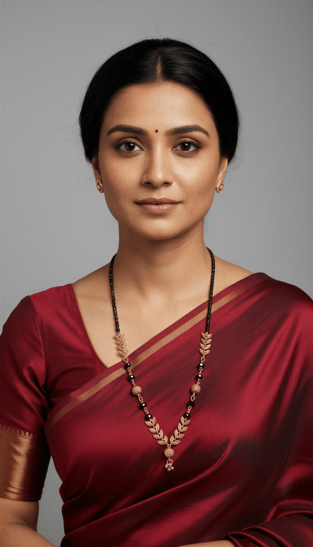 Gold Plated Leaf Design Artificial Beaded Mangalsutra - Nishkarsh the royal radiance