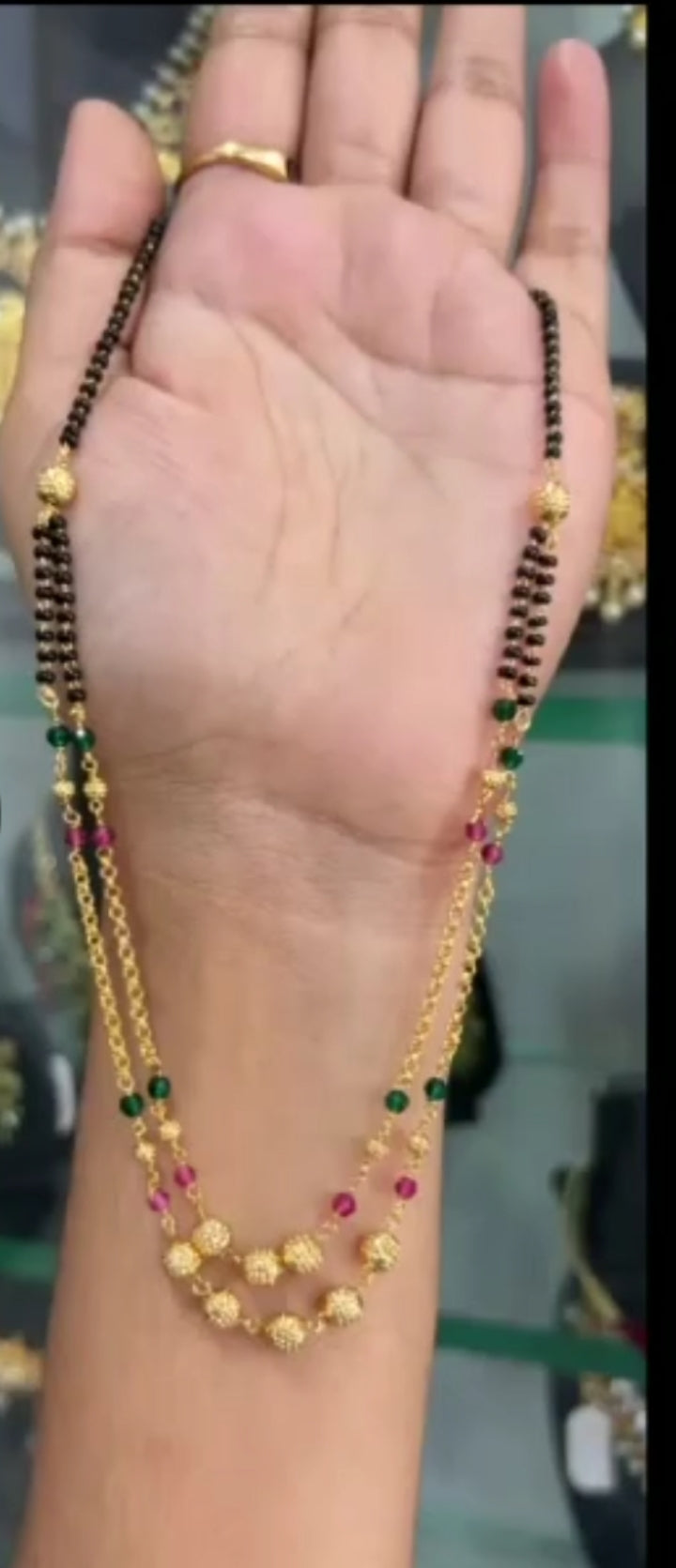 Gold plated mangalsutra,medium - Nishkarsh the royal radiance