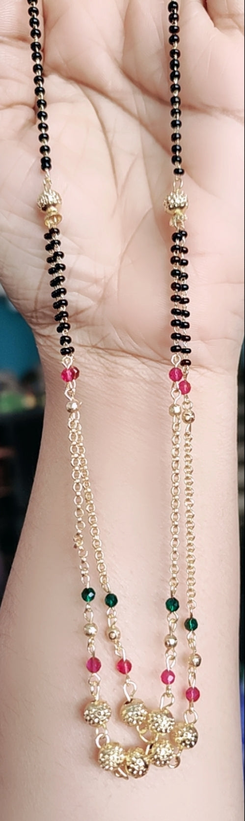 Gold plated mangalsutra,medium - Nishkarsh the royal radiance