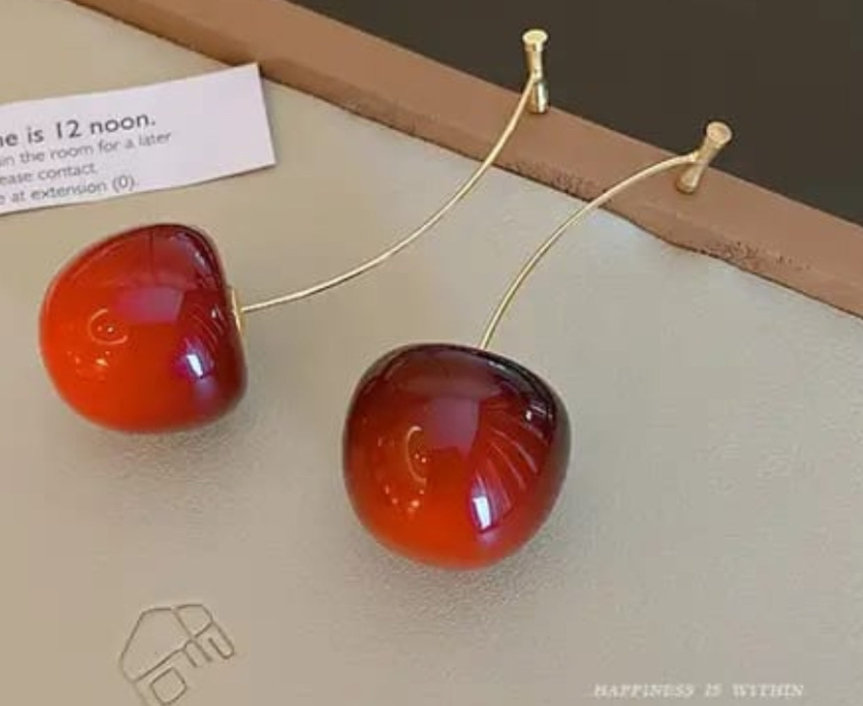 Cute cherry red and white mermaid color drop earrings - Nishkarsh the royal radiance