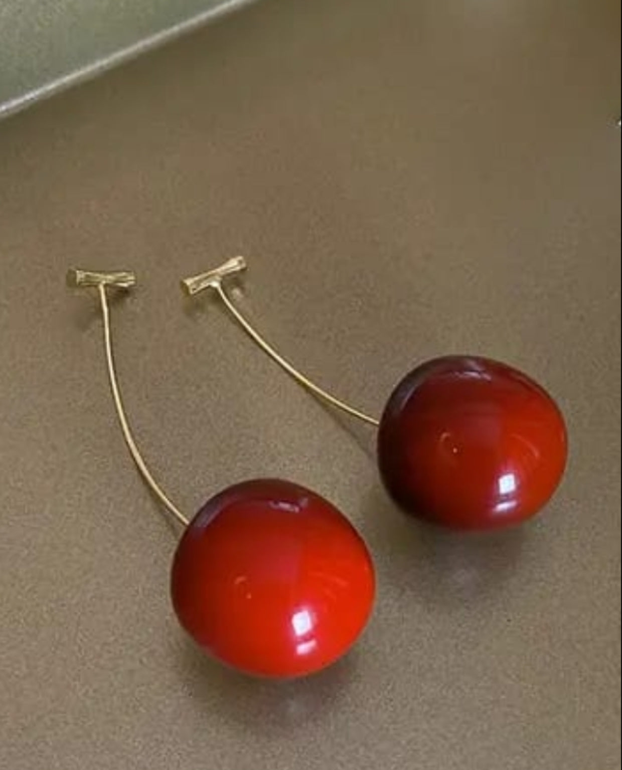 Cute cherry red and white mermaid color drop earrings - Nishkarsh the royal radiance
