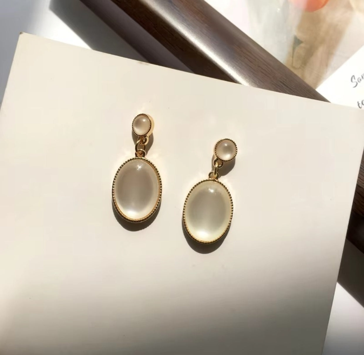 Geometric opal stud earrings - Nishkarsh the royal radiance