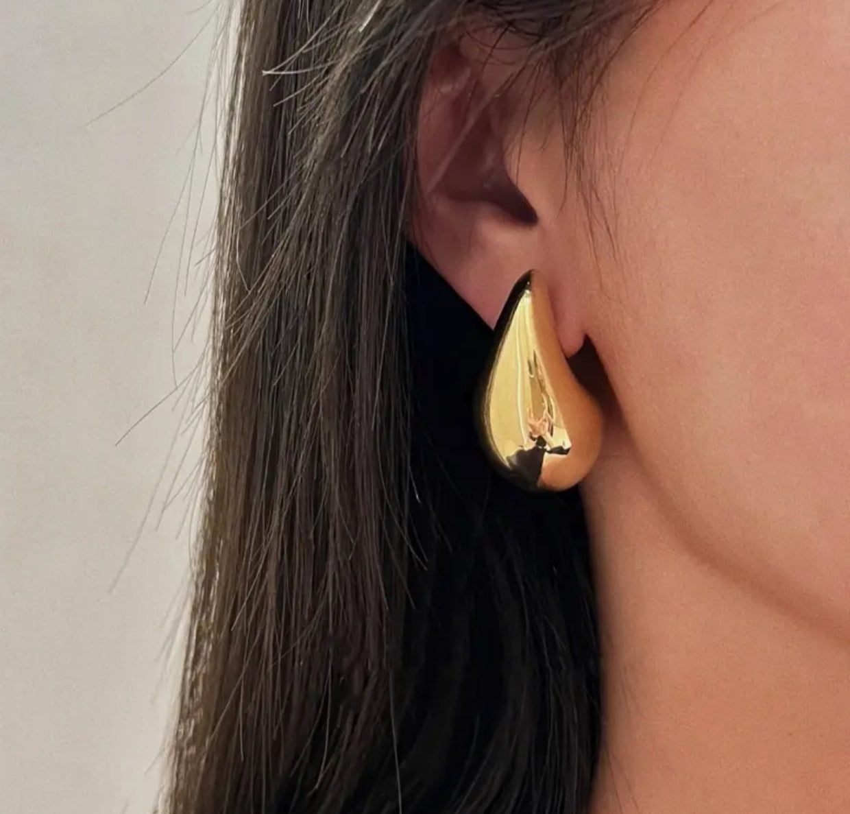 Gold plated teardrop stainless steel studs - Nishkarsh the royal radiance