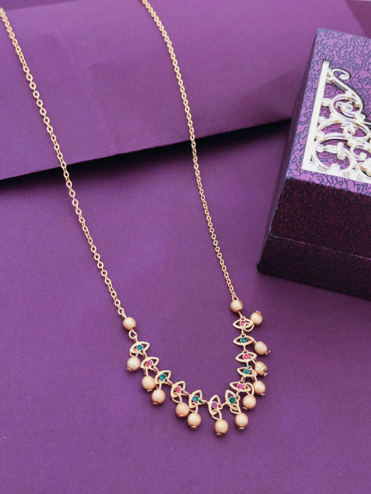 Gold plated Evil Eye Chain - Nishkarsh the royal radiance