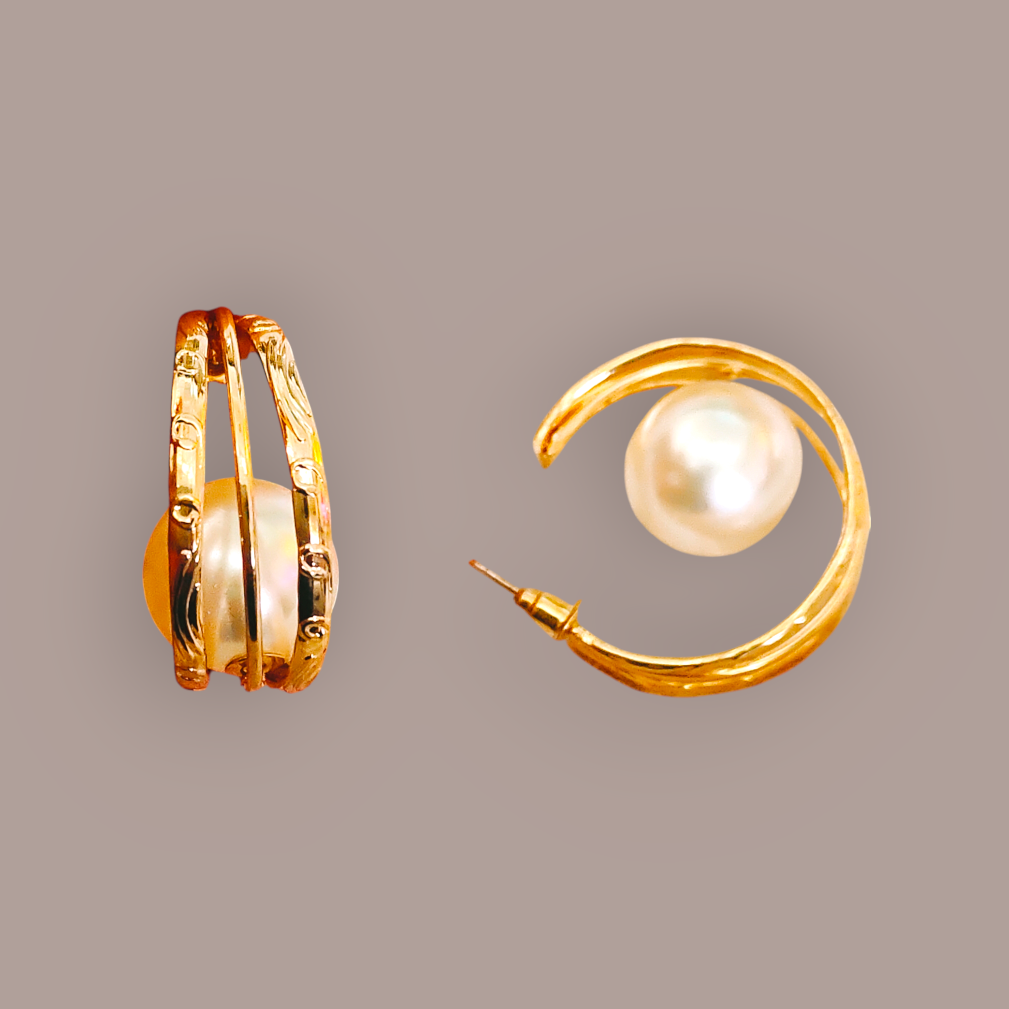 Hot selling trendy stainless steel C-shaped stud earrings - Nishkarsh the royal radiance