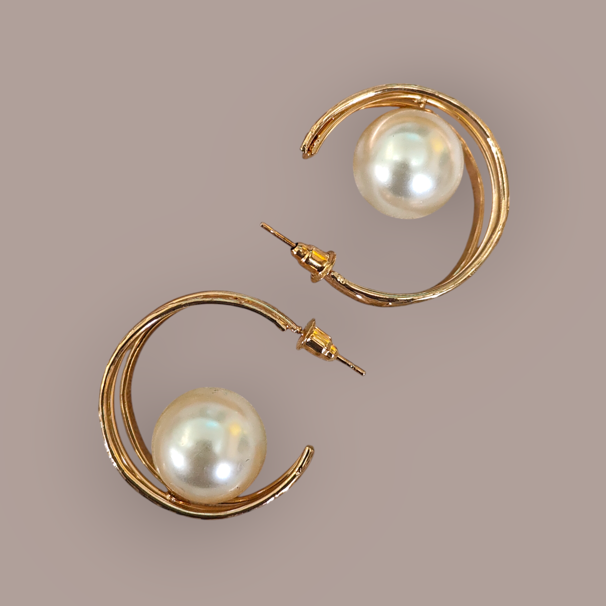 Hot selling trendy stainless steel C-shaped stud earrings - Nishkarsh the royal radiance
