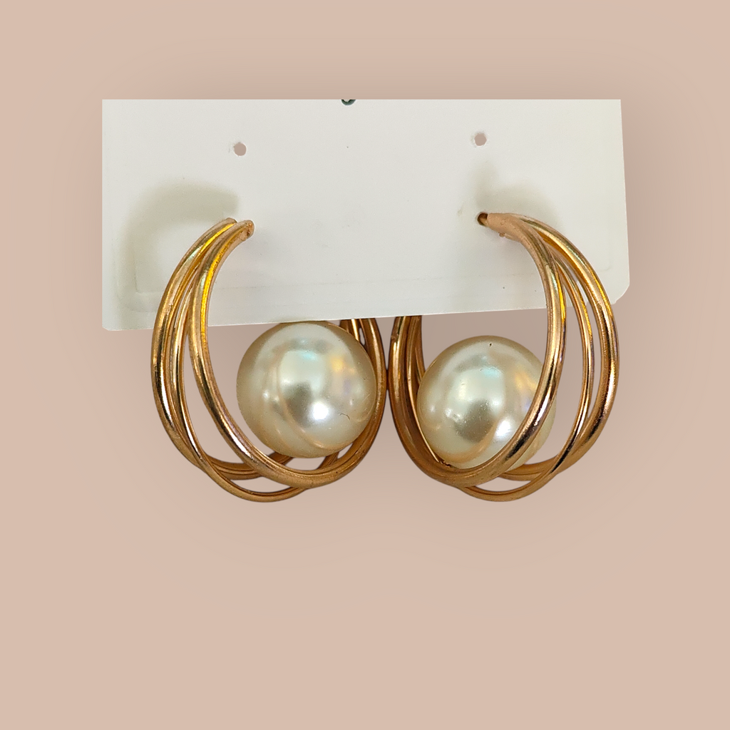 Hot selling trendy stainless steel C-shaped stud earrings - Nishkarsh the royal radiance