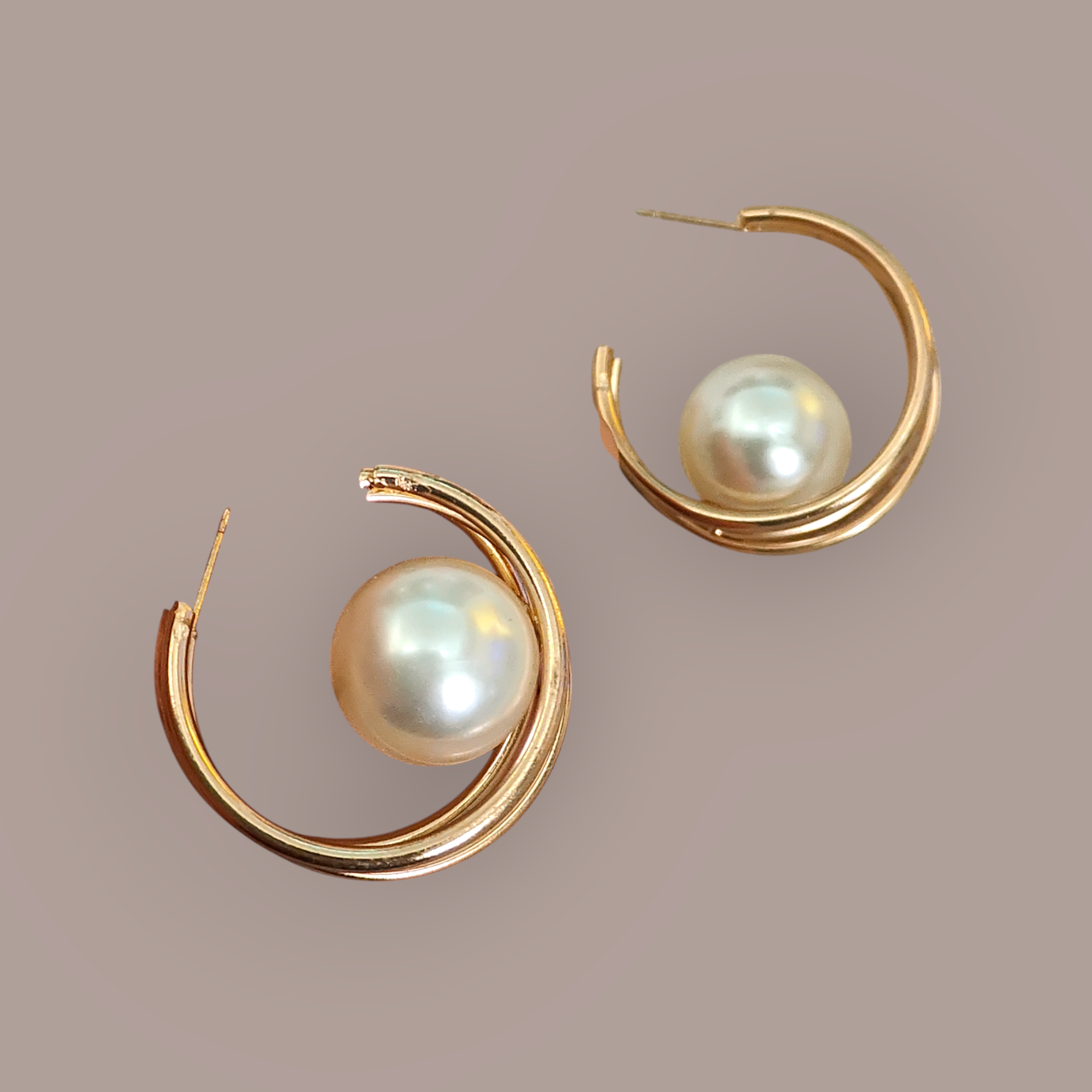 Hot selling trendy stainless steel C-shaped stud earrings - Nishkarsh the royal radiance