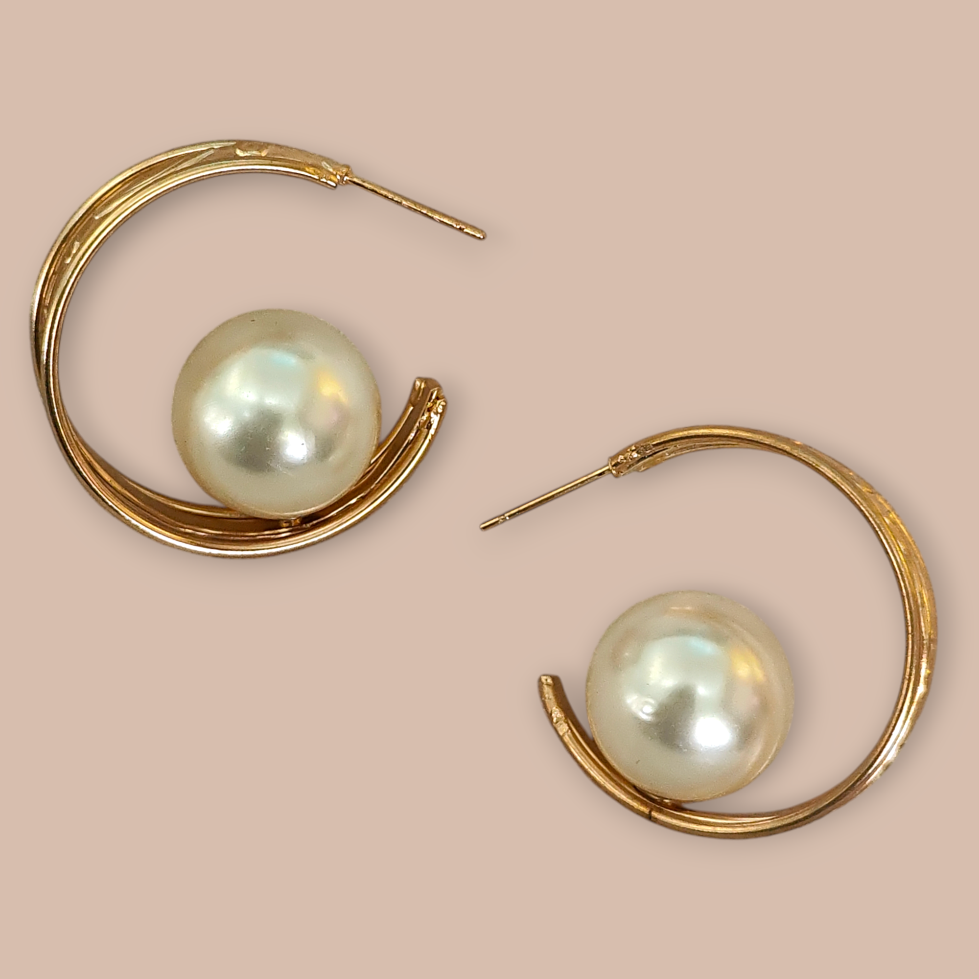 Hot selling trendy stainless steel C-shaped stud earrings - Nishkarsh the royal radiance