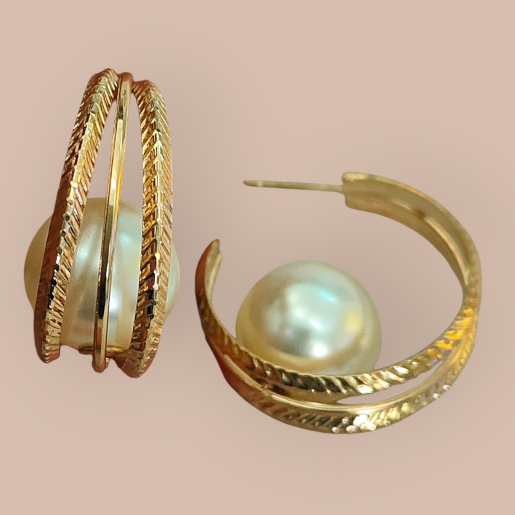 Hot selling trendy stainless steel C-shaped stud earrings - Nishkarsh the royal radiance