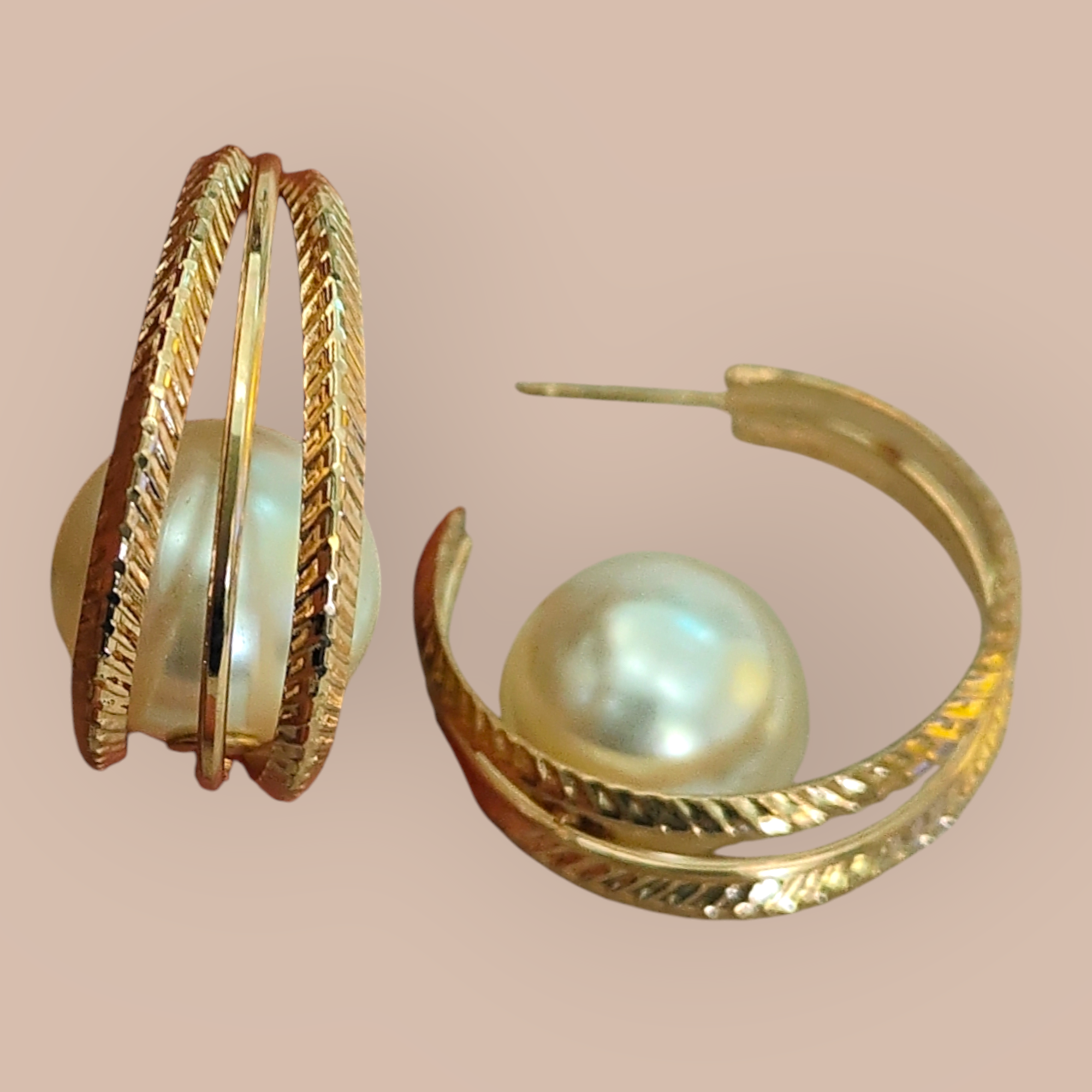 Hot selling trendy stainless steel C-shaped stud earrings - Nishkarsh the royal radiance