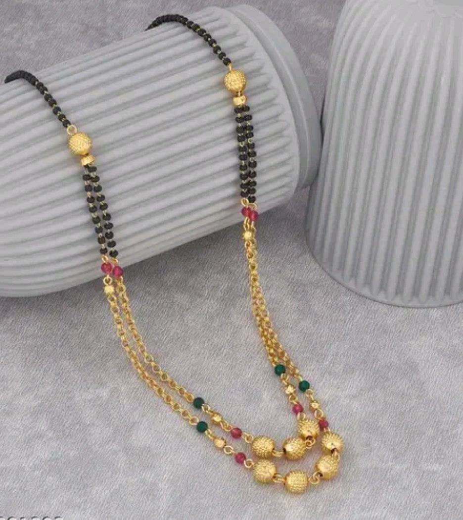Gold plated mangalsutra,medium - Nishkarsh the royal radiance