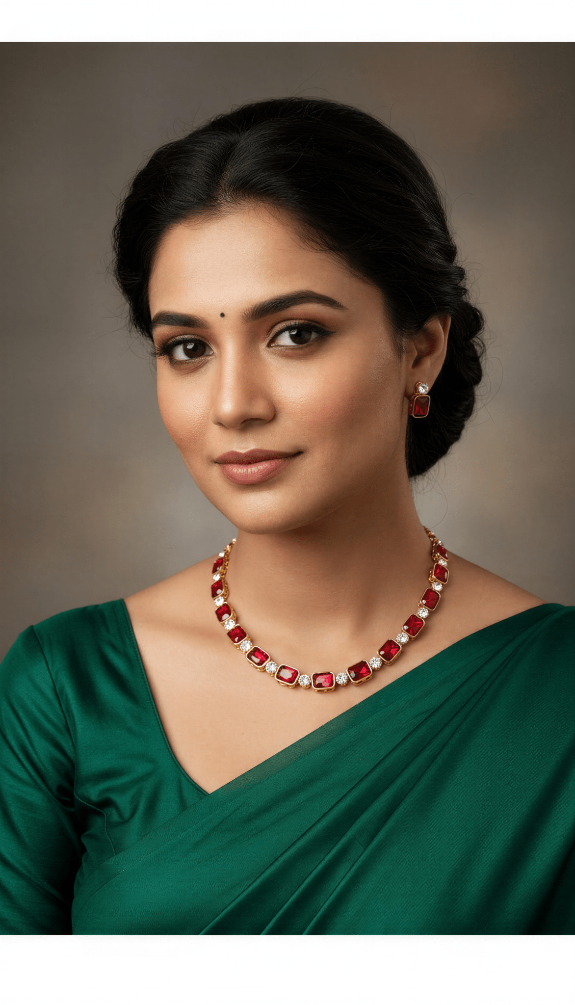Golden Sufi Style Glass Stones Necklace Set With Pari Studs - Nishkarsh the royal radiance