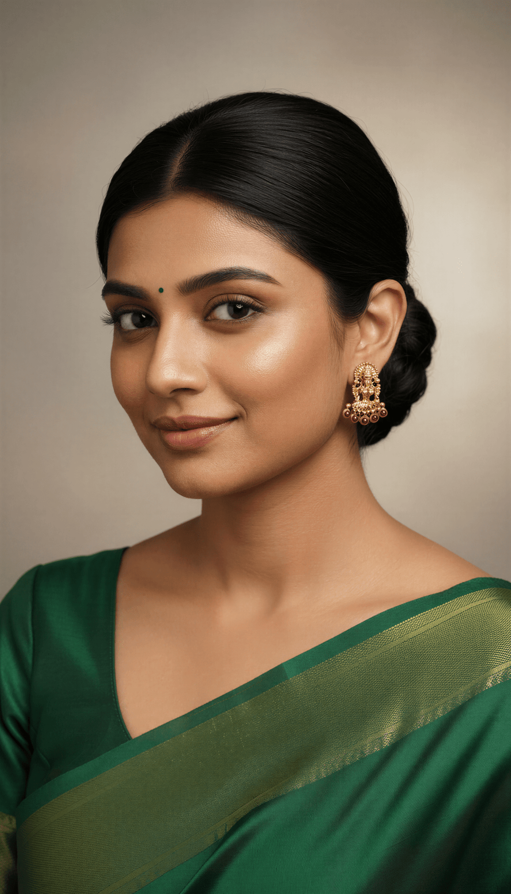 Goddess Lakshmi Devi Antique Finish Necklace With Studs - Nishkarsh the royal radiance